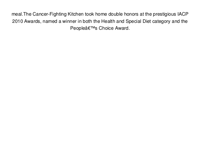The Cancer Fighting Kitchen Free Download